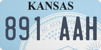 KS license plate 891AAH