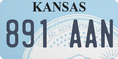 KS license plate 891AAN