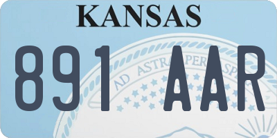 KS license plate 891AAR