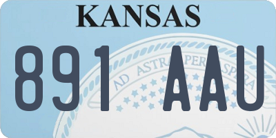 KS license plate 891AAU