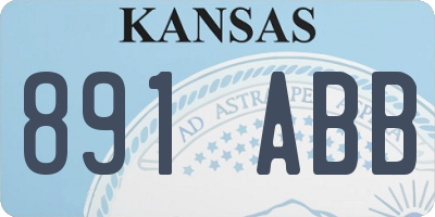 KS license plate 891ABB