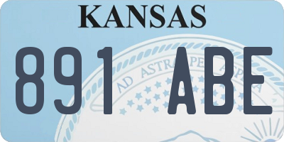 KS license plate 891ABE
