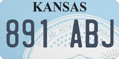 KS license plate 891ABJ