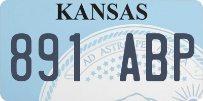 KS license plate 891ABP