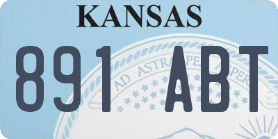 KS license plate 891ABT