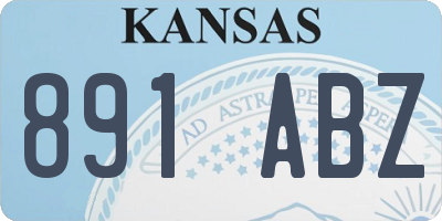 KS license plate 891ABZ