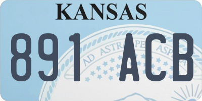 KS license plate 891ACB