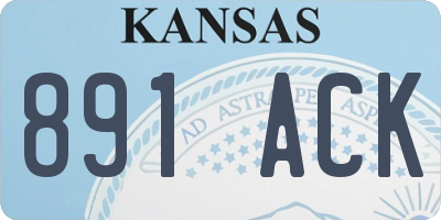 KS license plate 891ACK
