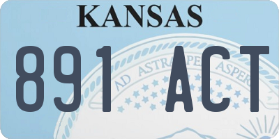 KS license plate 891ACT