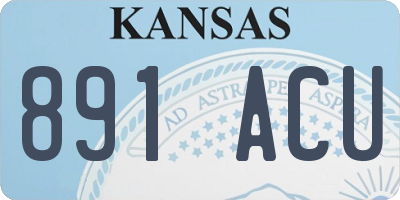 KS license plate 891ACU