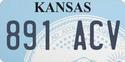 KS license plate 891ACV