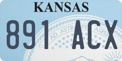 KS license plate 891ACX