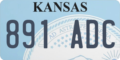 KS license plate 891ADC