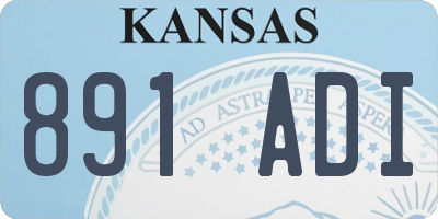 KS license plate 891ADI