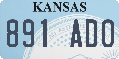 KS license plate 891ADO