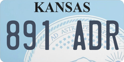 KS license plate 891ADR