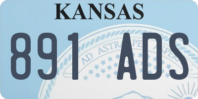KS license plate 891ADS