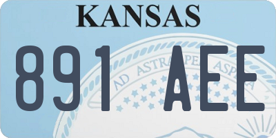 KS license plate 891AEE