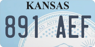 KS license plate 891AEF