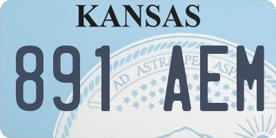 KS license plate 891AEM