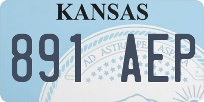KS license plate 891AEP