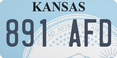 KS license plate 891AFD