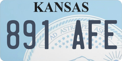 KS license plate 891AFE