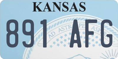 KS license plate 891AFG