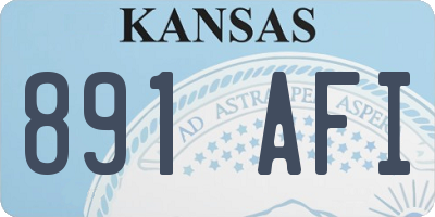 KS license plate 891AFI