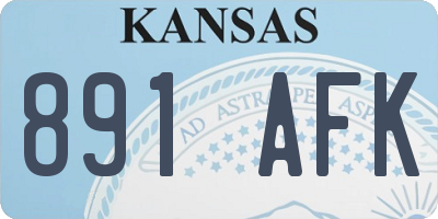 KS license plate 891AFK