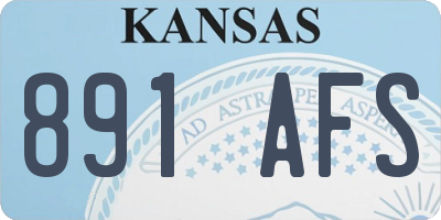 KS license plate 891AFS