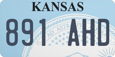 KS license plate 891AHD
