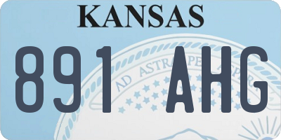 KS license plate 891AHG