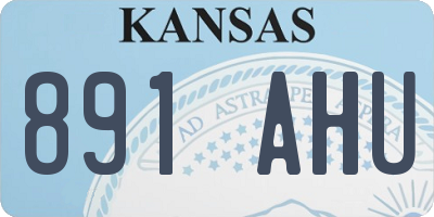 KS license plate 891AHU
