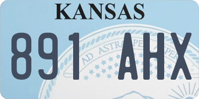 KS license plate 891AHX