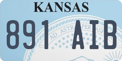 KS license plate 891AIB