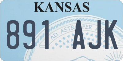 KS license plate 891AJK