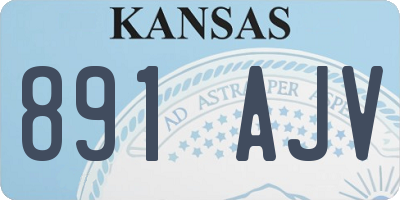KS license plate 891AJV