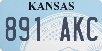 KS license plate 891AKC