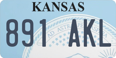 KS license plate 891AKL
