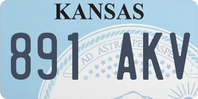 KS license plate 891AKV