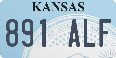 KS license plate 891ALF