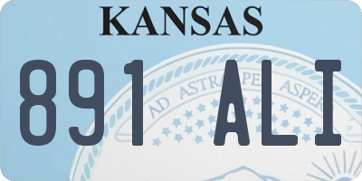 KS license plate 891ALI