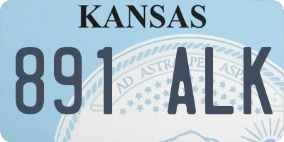 KS license plate 891ALK