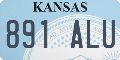 KS license plate 891ALU