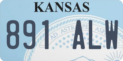 KS license plate 891ALW