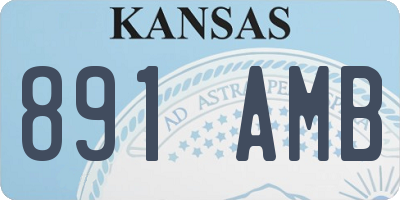 KS license plate 891AMB