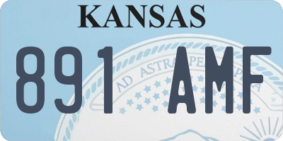 KS license plate 891AMF