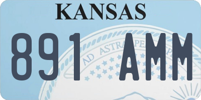 KS license plate 891AMM