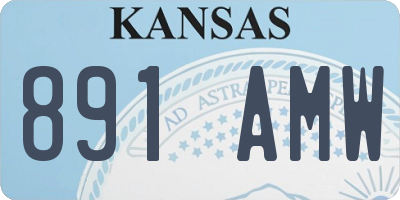 KS license plate 891AMW